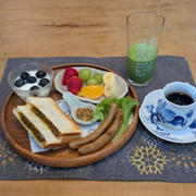 キーマカレーからの～カレーホットサンド～茄子ベーコンのパスタ・家庭菜園♪