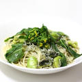 野沢菜の菜の花とおじゃこのパスタ