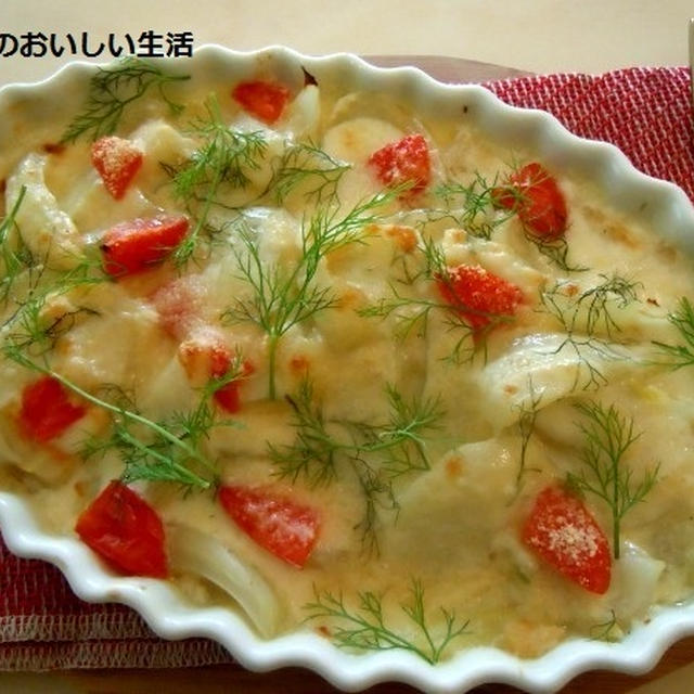 イタリアの冬野菜　フィノッキオのグラタン風（Finocchi gratinati)
