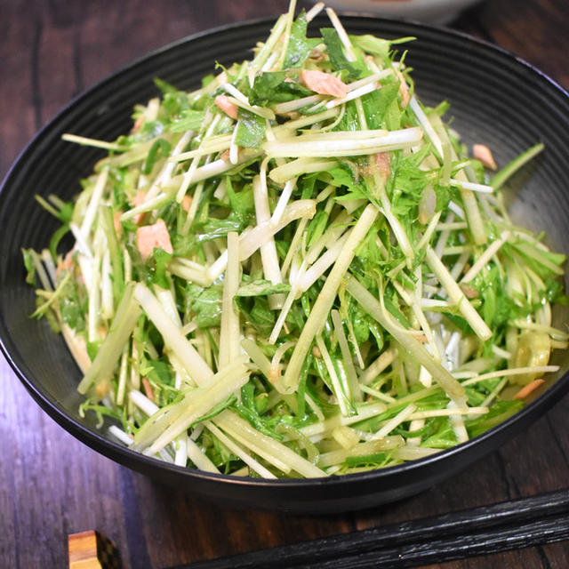 優しい味♪水菜とツナの和風サラダ