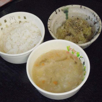 ◆【離乳食】いわしごまふりかけ＊暗黙の「定時」
