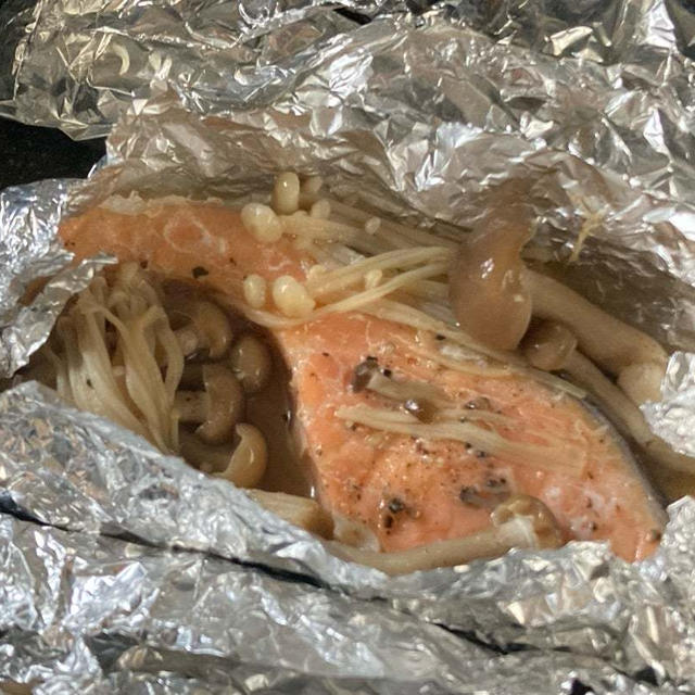 しゃけのホイル焼き♪