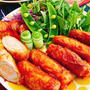 ソーセージの肉巻きケチャップ(動画レシピ)/Sausage meat roll with ketchup.