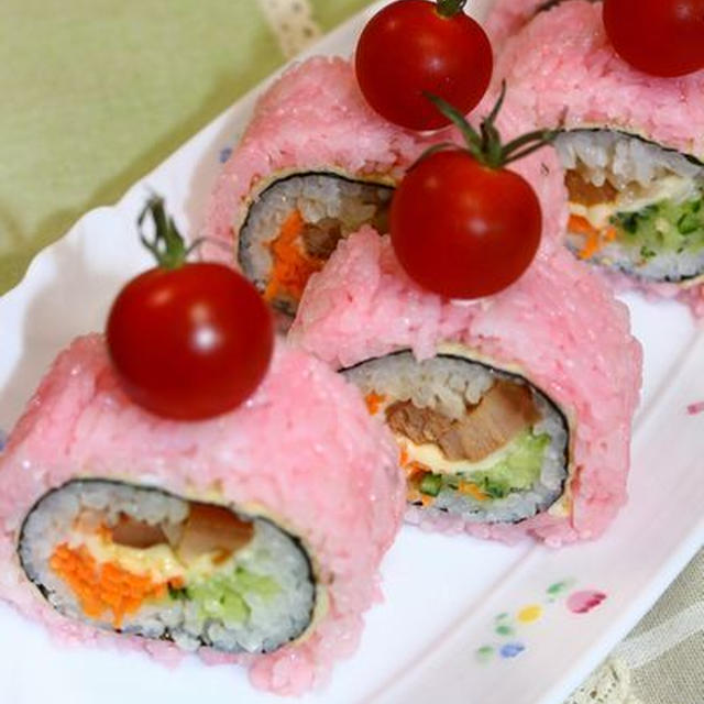 キュートなロールケーキ風恵方巻き