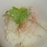 蟹の残りの殻で白だし炊き込みご飯★