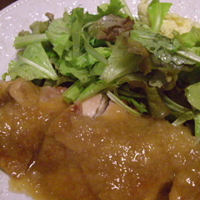 チキンソテーのみぞれあん