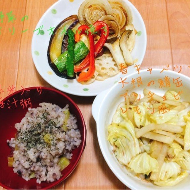 春キャベツと大根のさっぱり鯖缶和え