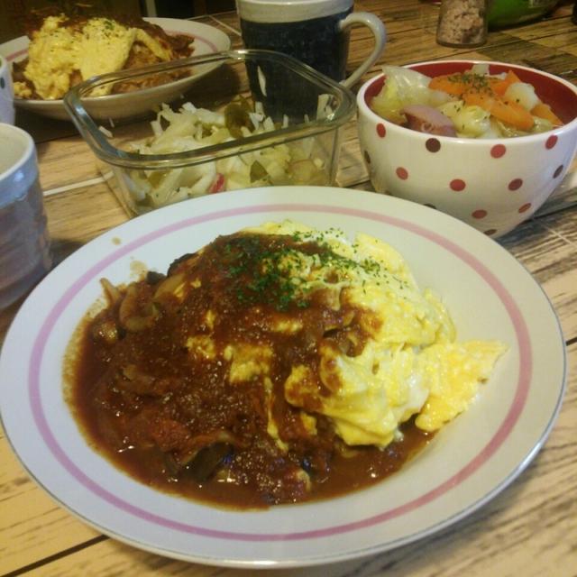 ふわとろたまごのおむらいす！♪v(*'-^*)^☆
