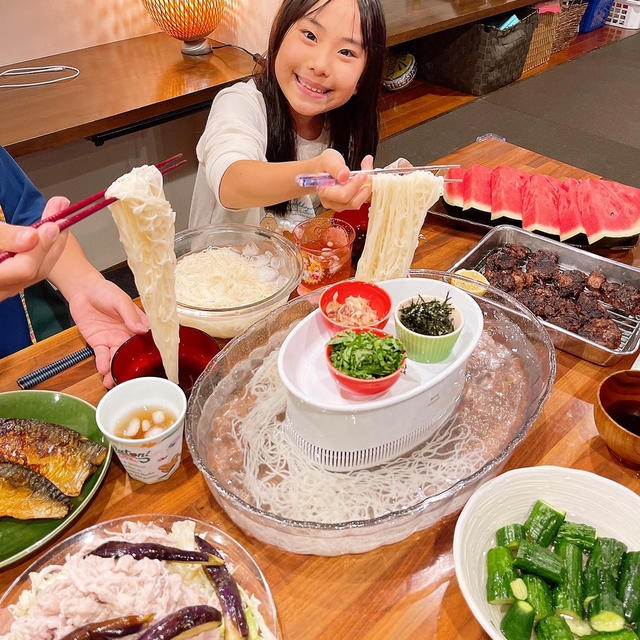 暑すぎたのでそーめんです！！
