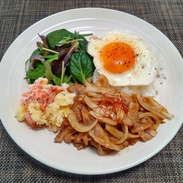 無い無い尽くしでこうなった・・・豚肉の生姜焼き♪・・♪