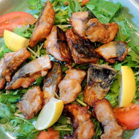 ヒガシマル　牡蠣だし醤油をベースに☆鯖の唐揚げ♪
