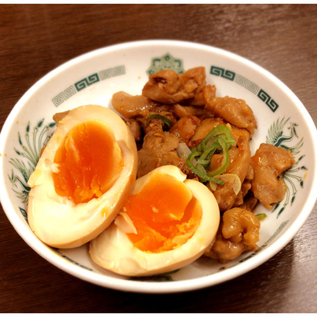 日高屋賛辞（京成立石店のやきとりと味付け玉子）