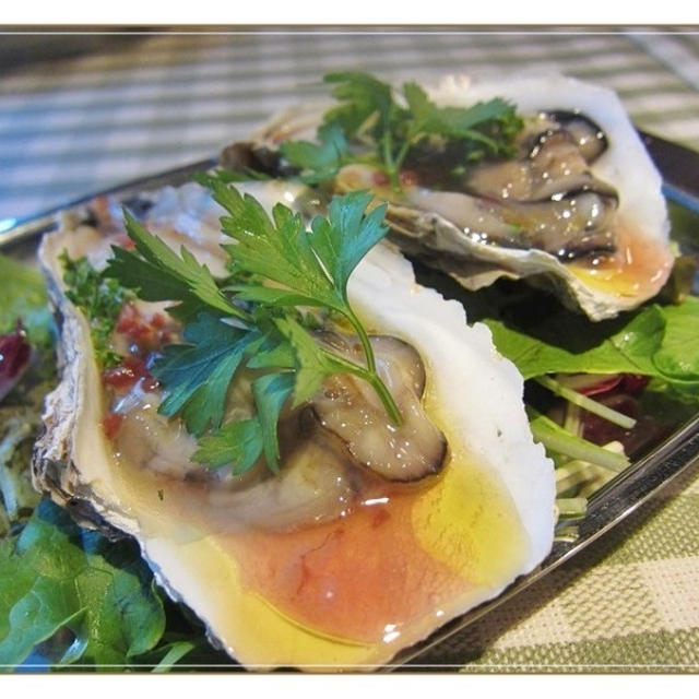 ほぼ生食感♪牡蠣の低温蒸気蒸し☆中目黒Paris食堂 EPICES