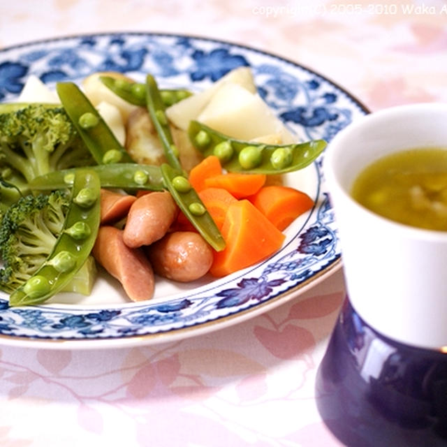 簡単■バーニャカウダ■蒸篭(せいろ)蒸し野菜と共に…