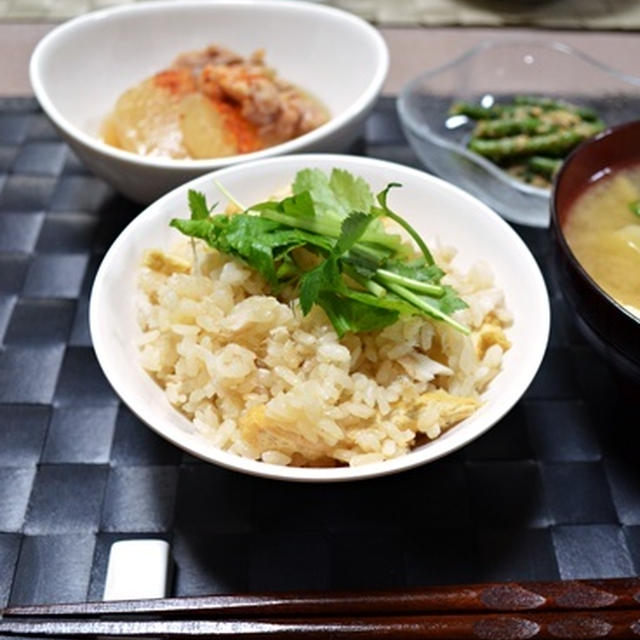 季節外れの炊き込みご飯　鯛めし