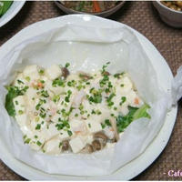 白菜と豆腐のクリーム煮風レンジで包み蒸し