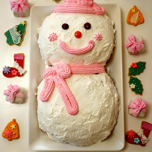クリスマスケーキ スノーマン By Aliceさん レシピブログ 料理ブログのレシピ満載