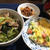 ビッグサイズの浜北柿＆豚肉と小松菜の韓国風どんぶり