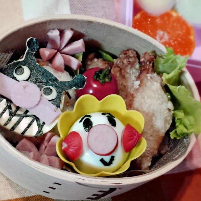 ばいきんまんとアンパンマン弁当（保育園用）