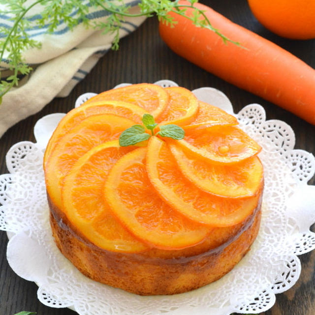 【レシピ公開】グルテンフリー、バター不使用のオレンジキャロットケーキ