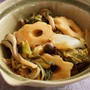 白菜とちくわぶの味噌煮込み→うどん
