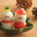 クリスマスに簡単♪うずらの卵で雪だるま＆サンタクロース
