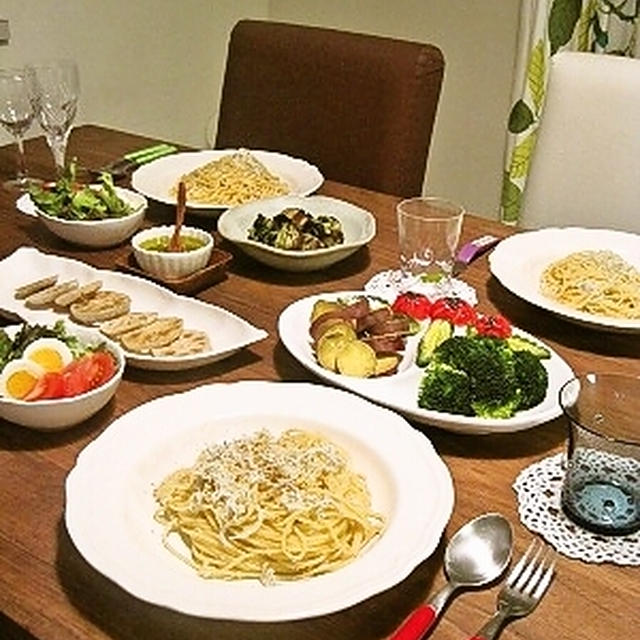 しらすのオイルパスタと写真展