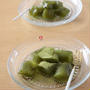 抹茶わらび餅 と 抹茶のババロア。
