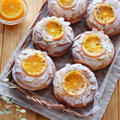 【レシピ】オレンジとカスタードクリームのパン
