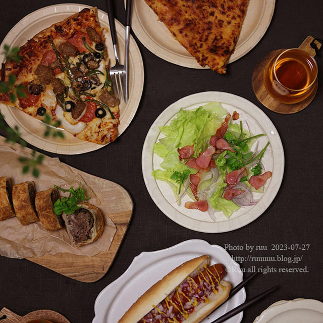 【献立】コストコフードコートの晩ご飯。～ホットドッグとピザとプルコギベイクと～
