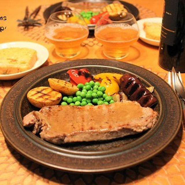 ストウブで『ステーキ』の夜ごはん。
