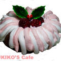 犬用クリスマスケーキレシピ【ホワイト＆ピンクのキャロブリングケーキ】