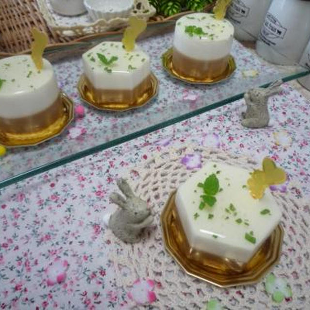 ２色のココナッツムースケーキ作りました！