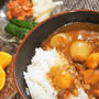 ■晩ご飯【いつものポークカレーが　菜園小玉葱とインカノヒトミゴロゴロでコク深い旨さ！】