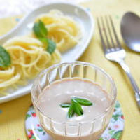 お豆腐でヘルシーに♪クリーミーなつけスパゲティー✿