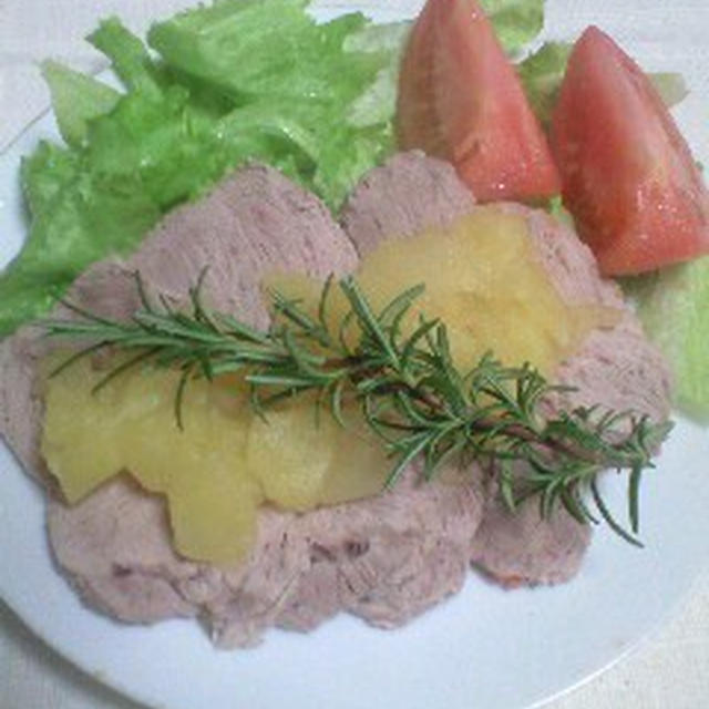 ゆで豚りんごソースかけ