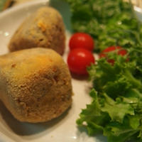 雑穀とキノコのリゾット～♪ de こうや豆腐のアランチーニ