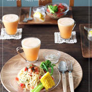 子供と作る冷製パスタランチ