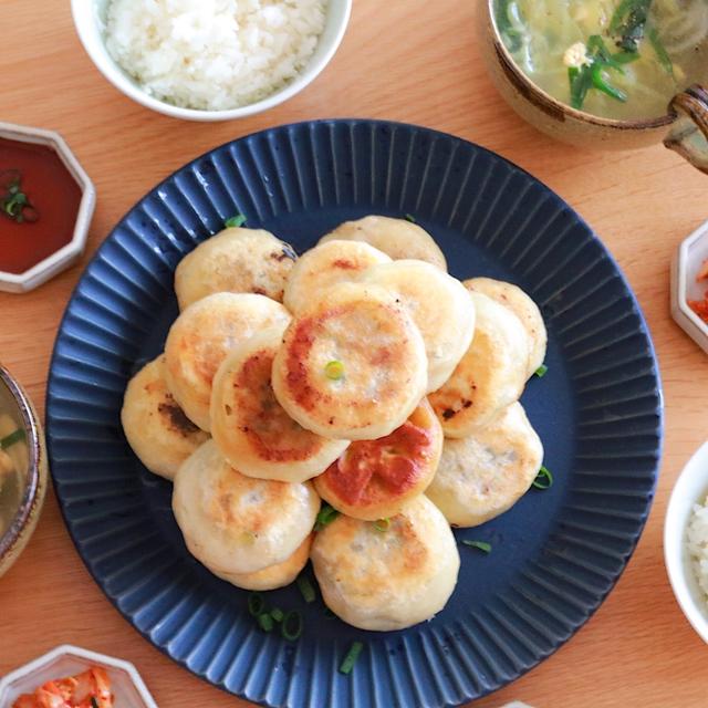 おやき風円餃子と餃子の種が残った時の炒め物