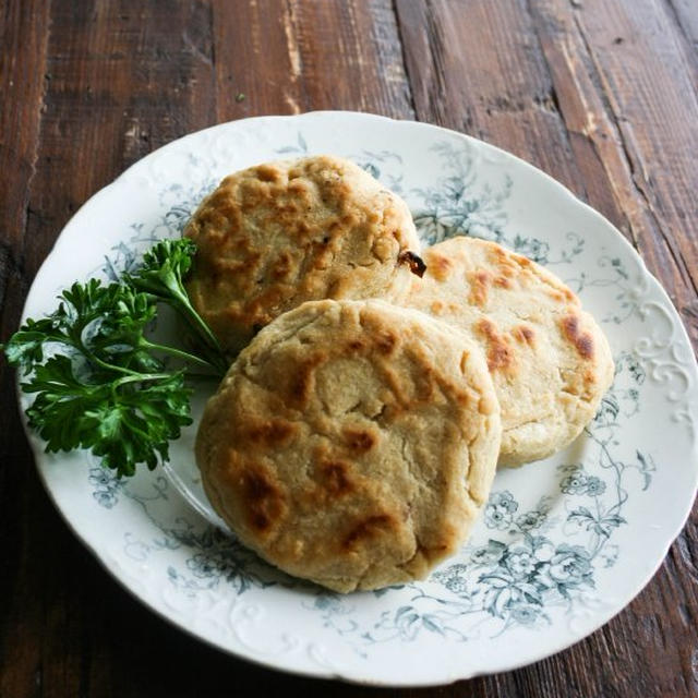 Bean and Veggie Stuffed Corn Cakes豆べジ詰めコーンおやき