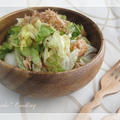 玉ねぎドレで、白菜とツナのサラダ by ひょ子さん