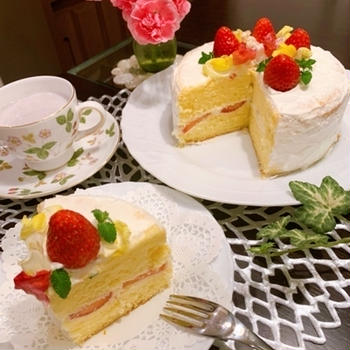 入学祝い＆お誕生日の手作りケーキ