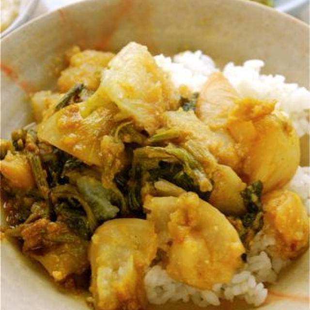 煮くずれ蕪の味噌胡麻カレー