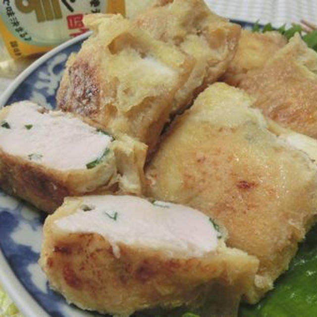 衣に甘酢がじゅわっ♪　油揚げ衣の揚げないチキンカツ