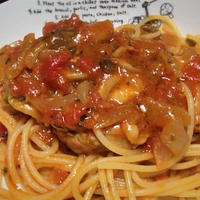 ＜鶏むね肉のトマトソーススパゲッティー（セロリ塩入り）＞スパイス大使
