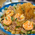 【レシピ】ワンパンで簡単♬海老とひき肉のうま辛麻婆春雨♬