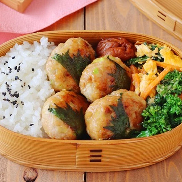 フライパン1つで簡単！「梅と大葉の鶏つくね」「菜の花の卵炒め」2品弁当