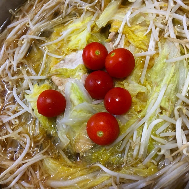 なべしゃぶ☆野菜たっぷり柑橘醤油なべしゃぶ きりたんぽ風