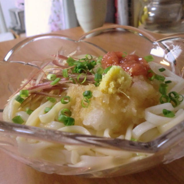 梅おろし冷やしうどん＊週末ランチ