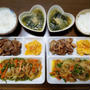 【家ごはん】 韓国料理の献立♪　[レシピ] たけのこナムル / ピーマンとひき肉のチャプチェ / わかめスープ